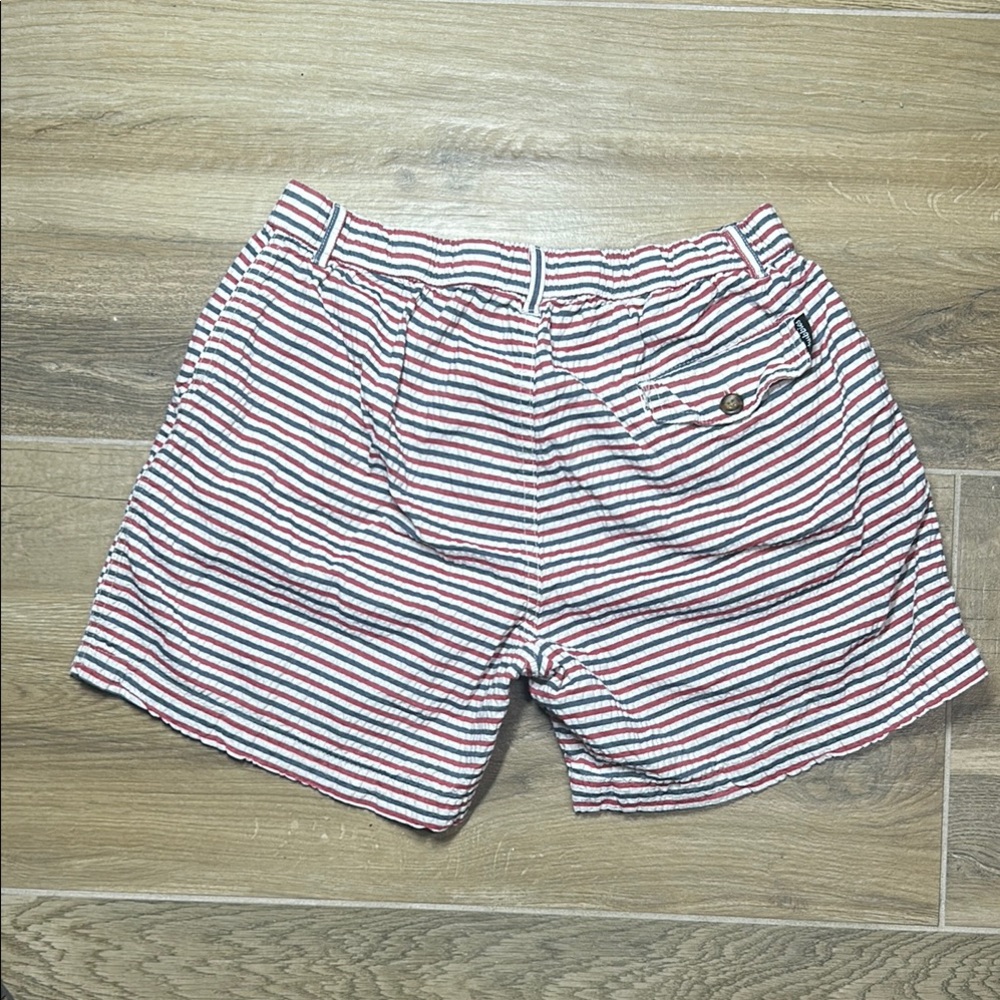 Chubbies The 508’s‎ Seersucker Shorts Red White Blue Stripe Patriotic Medium 5" - Picture 8 of 12